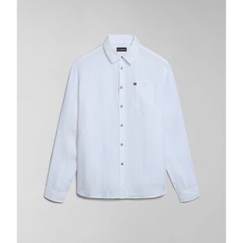 Abbigliamento Uomo Camicie maniche lunghe Napapijri G-LINEN LS NP0A4HQ2-002 Bianco