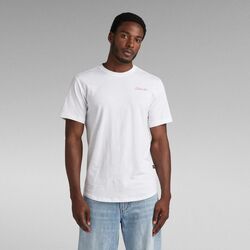 Abbigliamento Uomo T-shirt & Polo G-Star Raw D24431-C372 BACK LASH-110 Bianco