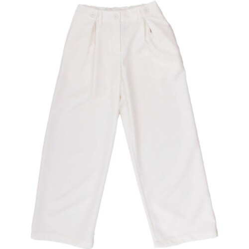 Abbigliamento Bambina Pantaloni 5 tasche Manila Grace MG2750 Bianco
