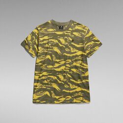 Abbigliamento Uomo T-shirt & Polo G-Star Raw D24421-C334 TIGER CAMO-G394 LEMON TIGER Verde