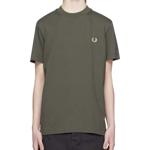 Abbigliamento Uomo T-shirt maniche corte Fred Perry Fp Warped Graphic T-Shirt Verde