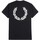 Abbigliamento Uomo T-shirt & Polo Fred Perry Fp Rear Powder Laurel Graphic Tee Nero