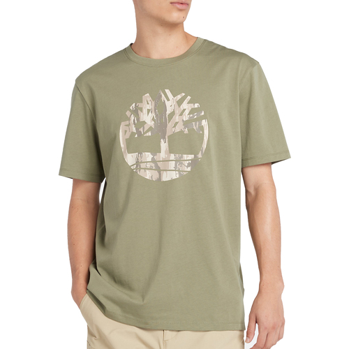 Abbigliamento Uomo T-shirt maniche corte Timberland Kennebec River TreeCamo Logo Verde