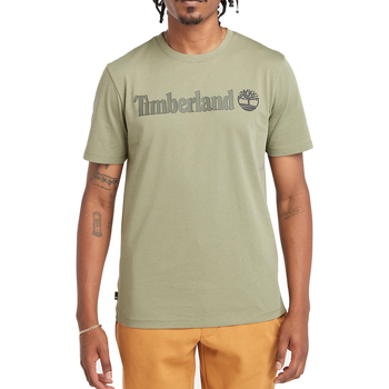 Abbigliamento Uomo T-shirt maniche corte Timberland Kennebec River Linear Logo Verde