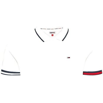 Image of Polo Tommy Jeans Polo Uomo Slim Flag Cuffs
