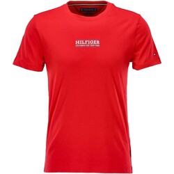 Abbigliamento Uomo T-shirt maniche corte Tommy Hilfiger Small Hilfiger Tee Rosso