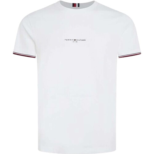Abbigliamento Uomo T-shirt & Polo Tommy Hilfiger Tommy Logo Tipped Te Bianco