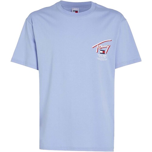 Abbigliamento Uomo T-shirt & Polo Tommy Jeans Tjm Reg 3D Street Si Blu