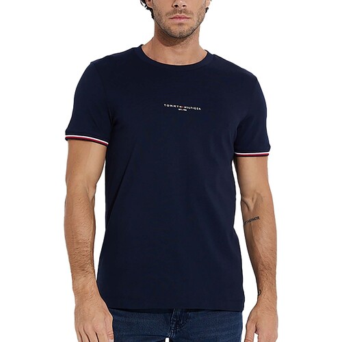 Abbigliamento Uomo T-shirt maniche corte Tommy Hilfiger Tommy Logo Tipped Te Blu