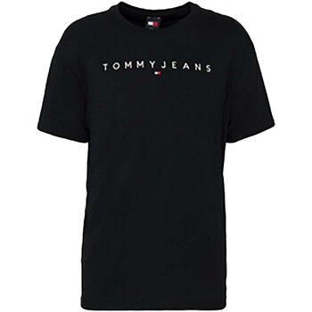 Abbigliamento Uomo T-shirt & Polo Tommy Jeans Tjm Reg Linear Logo Nero