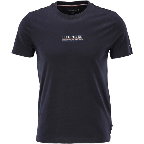 Abbigliamento Uomo T-shirt maniche corte Tommy Hilfiger Small Hilfiger Tee Blu