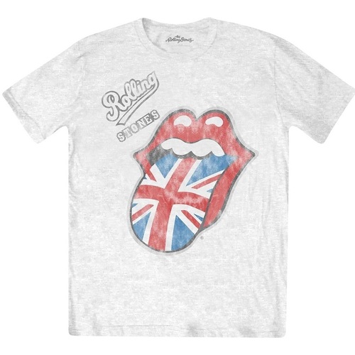 Abbigliamento T-shirts a maniche lunghe The Rolling Stones RO1684 Bianco