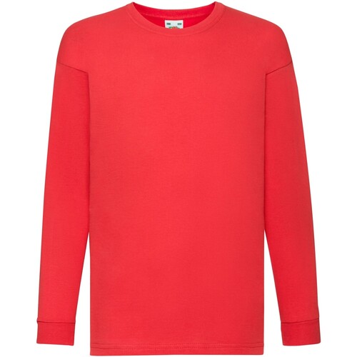 Abbigliamento Unisex bambino T-shirts a maniche lunghe Fruit Of The Loom SS007 Rosso