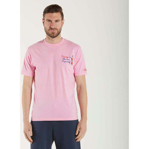Abbigliamento Uomo T-shirt maniche corte Mc2 Saint Barth t-shirt spritz aperitif rosa Rosa