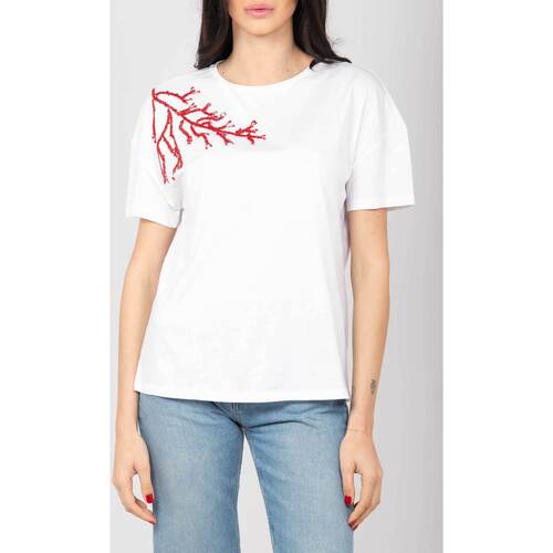 Abbigliamento Donna T-shirt maniche corte Diana Gallesi G438R000478N 11 Bianco