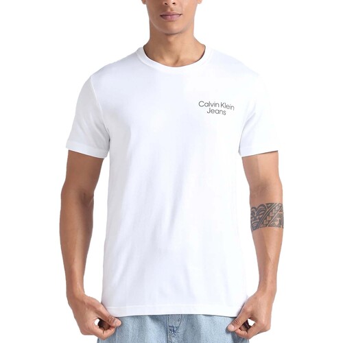 Abbigliamento Uomo T-shirt maniche corte Ck Jeans Eclipse Graphic Tee Bianco