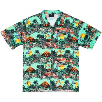 Abbigliamento Uomo T-shirt & Polo Mauna Kea Camicia Bowling Hawaii Skull Verde