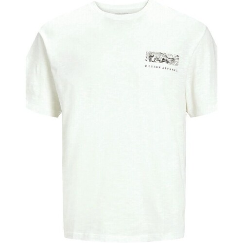 Abbigliamento Uomo T-shirt maniche corte Jack & Jones T-shirt Uomo Guru O-Neck Bianco