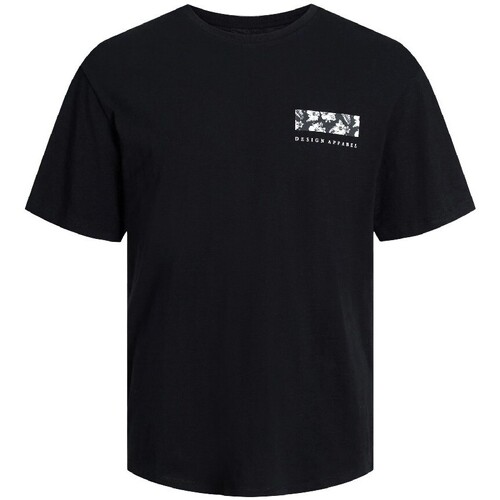 Abbigliamento Uomo T-shirt maniche corte Jack & Jones T-shirt Uomo Guru O-Neck Nero