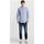 Abbigliamento Uomo Camicie maniche lunghe Bd Baggies Camicia Bradford Linen Stripes Uomo White/Sapphire Blu