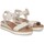 Scarpe Donna Sandali Inuovo sandalo 113031 pelle intrecciata beige Beige