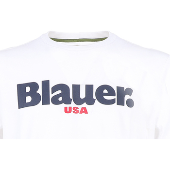 Abbigliamento Uomo T-shirt & Polo Blauer 24SBLUH02564 100 Bianco