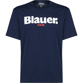 Abbigliamento Uomo T-shirt & Polo Blauer 24SBLUH02564 888 Blu