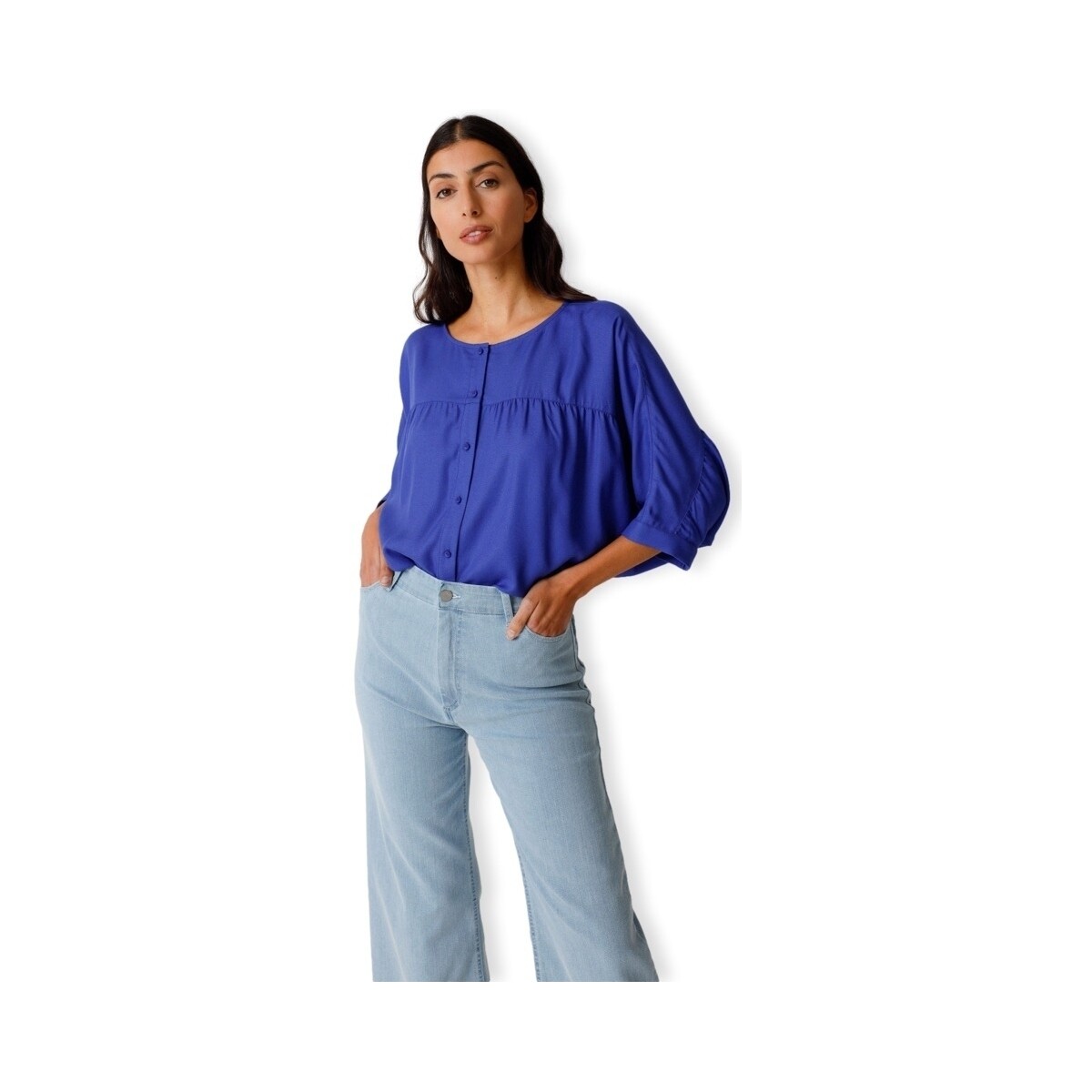 Abbigliamento Donna Top / Blusa Skfk Tilde Shirt - Royal Blue Blu