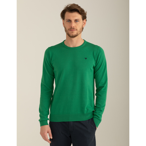 Abbigliamento Uomo T-shirts a maniche lunghe Fred Mello Maglia girocollo a maniche lunghe FM24S06MG Verde
