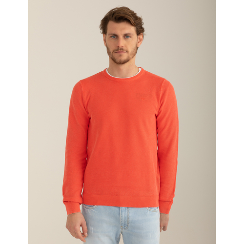 Abbigliamento Uomo T-shirts a maniche lunghe Fred Mello Maglia girocollo  in punto piquet FM24S05MG Arancio