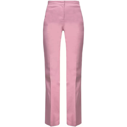 Abbigliamento Donna Pantaloni Pinko pantalone lino rosa Rosa