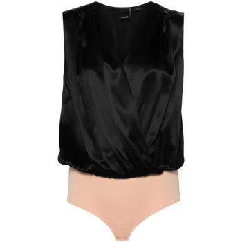 Abbigliamento Donna Top / T-shirt senza maniche Pinko body nero seta elegante Nero