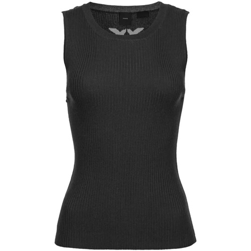 Abbigliamento Donna Top / T-shirt senza maniche Pinko top nero Agrimonio Nero