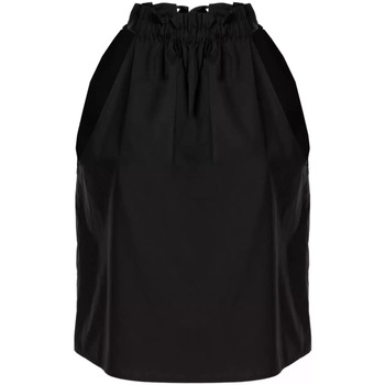 Abbigliamento Donna Top / T-shirt senza maniche Pinko top nero cotone Nero