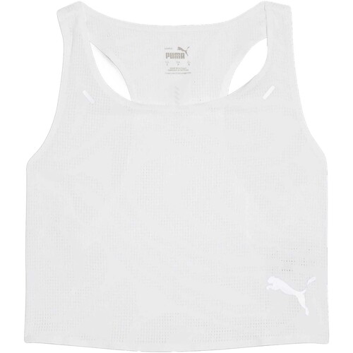 Abbigliamento Donna Top / T-shirt senza maniche Puma Run Ultraspun Crop Top W Bianco