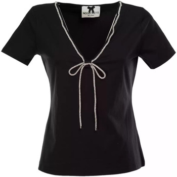 Abbigliamento Donna T-shirt & Polo No Secrets top fiocco diamanti Nero