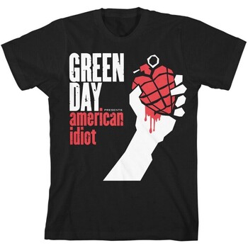 Abbigliamento Uomo T-shirts a maniche lunghe Green Day American Idiot Nero