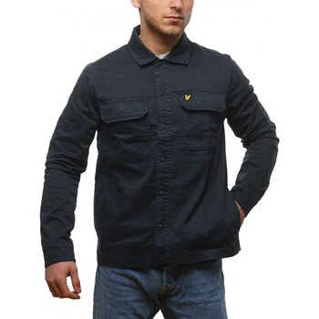 Abbigliamento Uomo T-shirt & Polo Lyle & Scott Garment Dyed Overshirt Dark Navy Blu