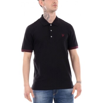 Abbigliamento Uomo T-shirt & Polo Lyle & Scott Polo Con Dettagli A Contrasto Black  Burgundy Nero