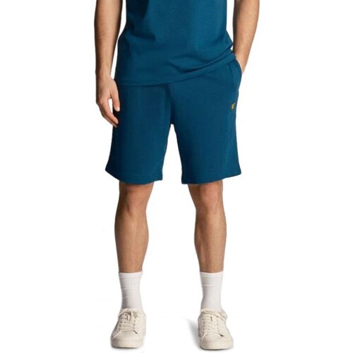 Abbigliamento Uomo Jeans Lyle & Scott Shorts In Felpa Apres Navy Blu