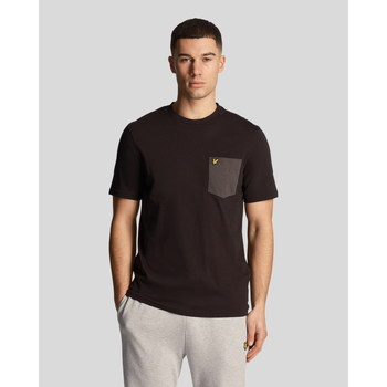 Abbigliamento Uomo T-shirt maniche corte Lyle & Scott T-shirt con tasche a contrasto TS831VOG Nero