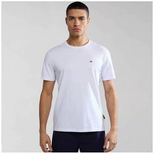 Abbigliamento Uomo T-shirt maniche corte Napapijri T-Shirt  Salis Bianco