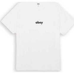 Abbigliamento Uomo T-shirt & Polo Obey Lower Case 2 Bianco