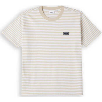 Abbigliamento Uomo T-shirt & Polo Obey Established Works Eyes Stripe Beige