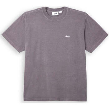 Abbigliamento Uomo T-shirt & Polo Obey Lowercase Pigment Nero