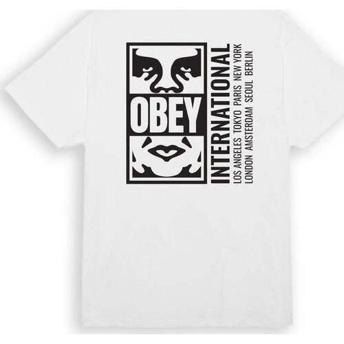 Abbigliamento Uomo T-shirt & Polo Obey Icon Split Bianco
