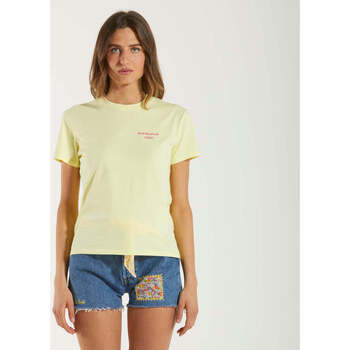 Abbigliamento Donna T-shirt maniche corte Mc2 Saint Barth t-shirt buongiorno cosa gialla Giallo