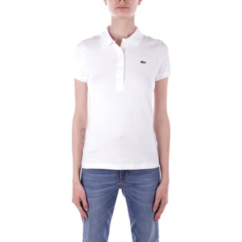 Abbigliamento Donna T-shirt maniche corte Lacoste DF3443 Bianco