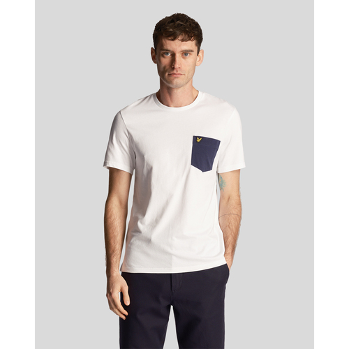 Abbigliamento Uomo T-shirt maniche corte Lyle & Scott T-shirt con tasche a contrasto TS831VOG Bianco