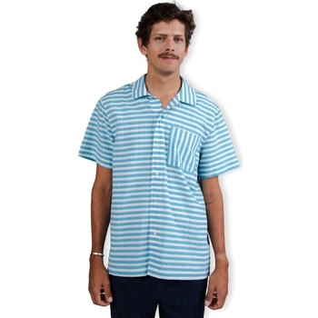Abbigliamento Uomo Camicie maniche lunghe Brava Fabrics Stripes Shirt - Blue Bianco